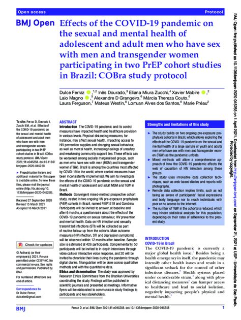 Fillable Online Observatorio Fm Usp Effects Of The Covid Pandemic On