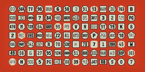 Numbers With Rings Typodermic Fonts