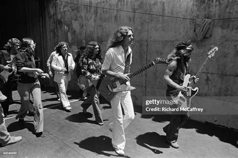 Lynyrd Skynyrd Approach The Stage At The Oakland Coliseum In 1976 In