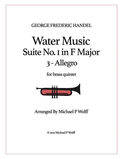 Water Music Suite No In F Major Hwv Allegro Arr Michael