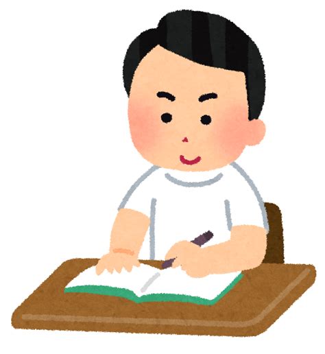 無料イラスト かわいいフリー素材集 勉強をしている看護師のイラスト（男性）