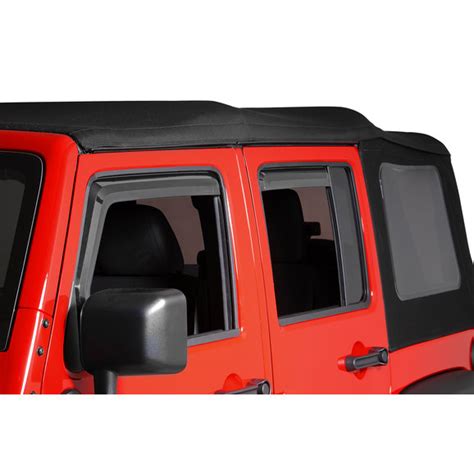 Quadratec 4pc Window Visors For 07 18 Jeep Wrangler Jk Unlimited Jeep Wrangler Forum