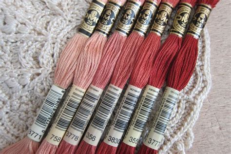DMC - Terra Cotta Colour Family, DMC 3771, DMC 758, DMC 3778, DMC 356 ...