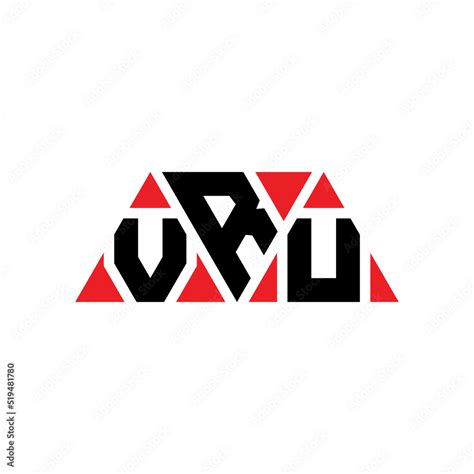 VRU triangle letter logo design with triangle shape. VRU triangle logo ...