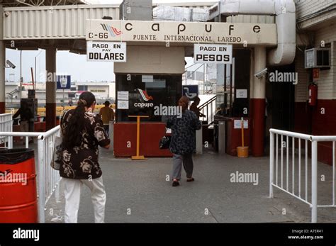 Mexico, Tamaulipas, Nuevo Laredo. People cross daily from Mexico to the USA at the Nuevo Laredo ...