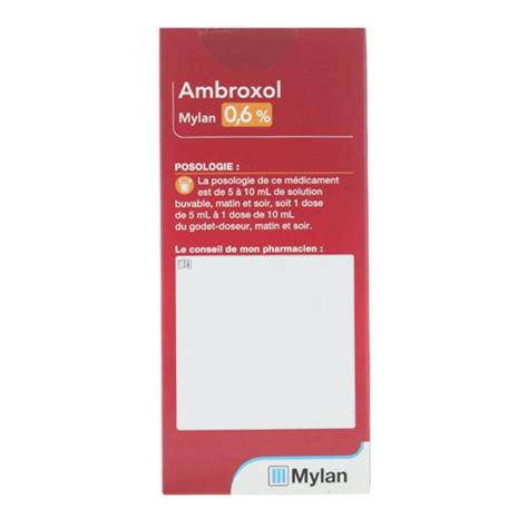 Ambroxol 06 Viatris Sirop Expectorant Sans Sucre Toux Grasse