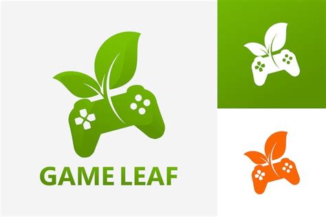 Premium Vector Leaf Game Logo Template Design Vector Emblem Design