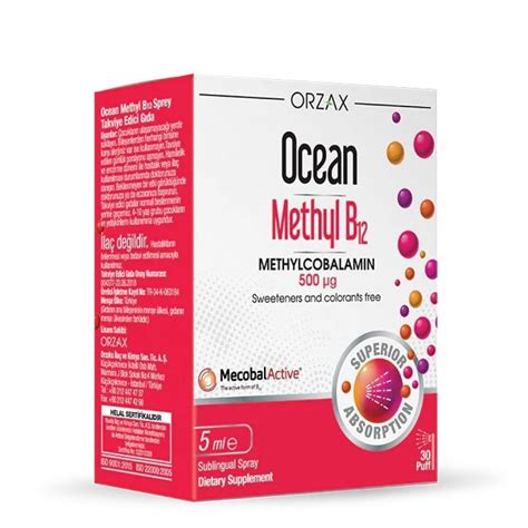Купить Ocean methyl b12 1000 mcg 10 ml Orzax Турция