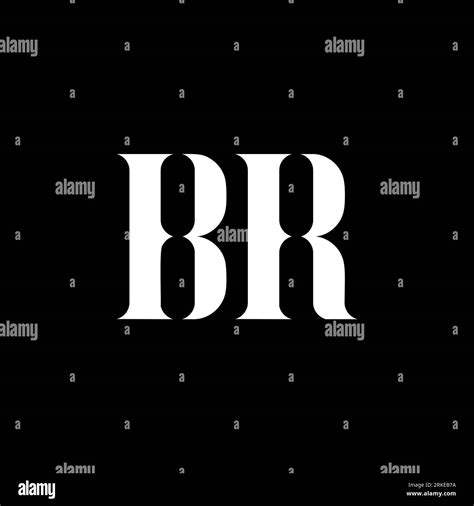 BR B R letter logo design. Initial letter BR uppercase monogram logo ...