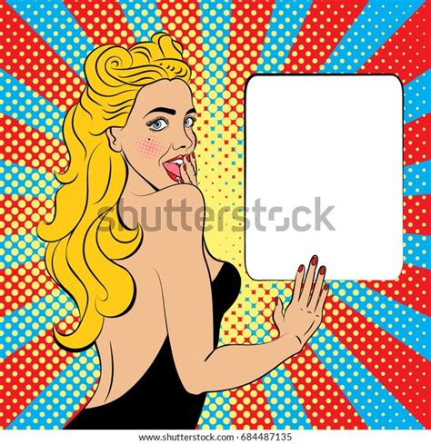 Sexy Surprised Blonde Pop Art Woman Stock Vector Royalty Free Shutterstock