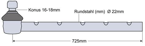 Kugelgelenk Konus 16 2 18 5 mm für Case IH IHC 433 533 554 633 644