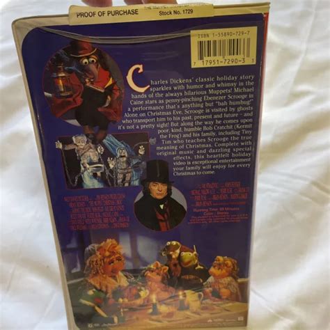 THE MUPPET CHRISTMAS Carol Walt Disney Jim Henson VHS 1993 With Tab