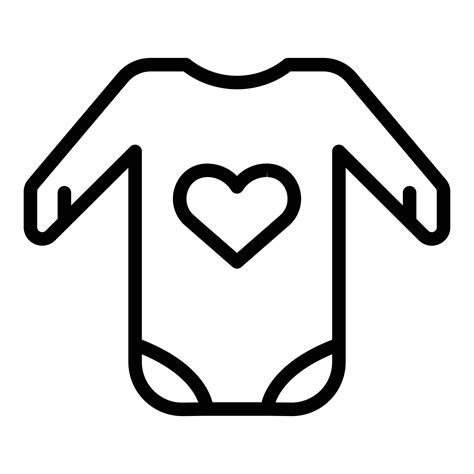 Baby girl clothes icon, outline style 15912416 Vector Art at Vecteezy