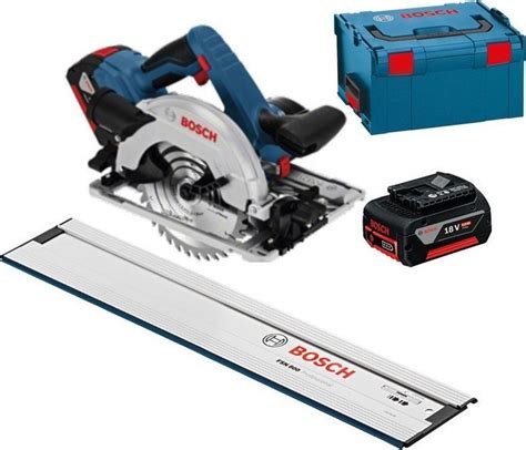 Bosch GKS 18V 57 G Professional Δισκοπρίονο 18V 2x5Ah με Σύστημα