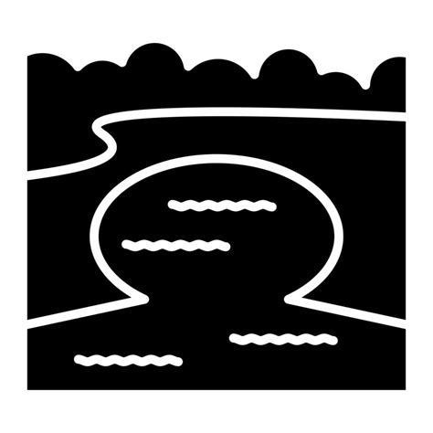 Bay Landscape Glyph Icon Vector Art At Vecteezy