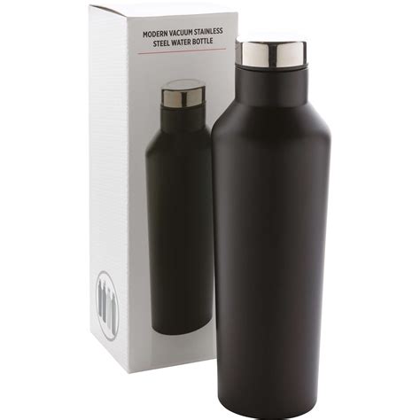Moderne Vakuum-Flasche aus Stainless Steel (schwarz, Edelstahl, PP ...