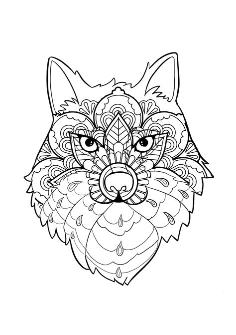 Mandala Wolf Head Coloring Pages Mandala Coloring Pages Coloring Porn