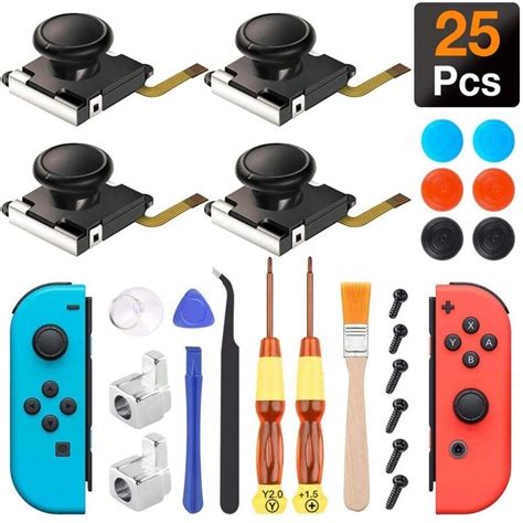 4 Pacote Substituição De Joystick Para Joycon Peças De Joystick