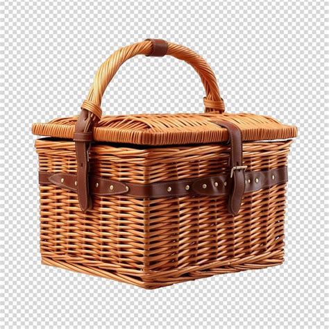 Premium Psd Isometric Picnic Basket Isolated On Transparent Background