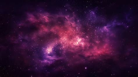 Premium AI Image | A purple galaxy with stars in the background