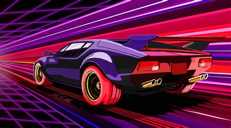 Retro Racing Muscle Car, HD Artist, 4k Wallpapers, Images, Backgrounds ...