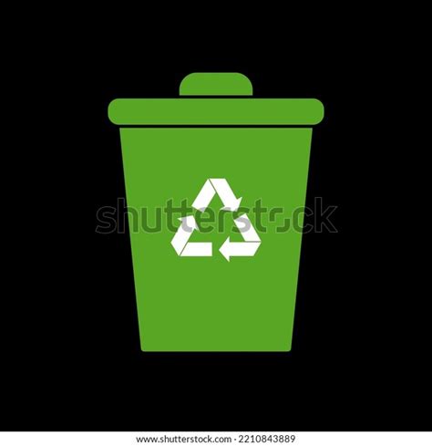 Vector Green Recycling Bin Recycle Logo Stock Vector (Royalty Free ...