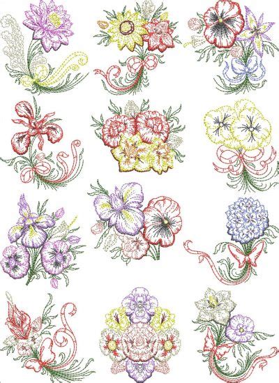 Timeless Bouquets Machine Embroidery Designs By Sew Swell