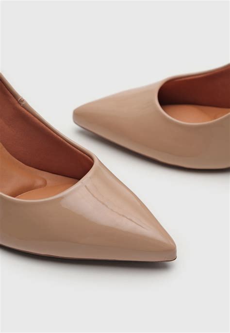 Scarpin Vizzano Verniz Nude Compre Agora Dafiti Brasil