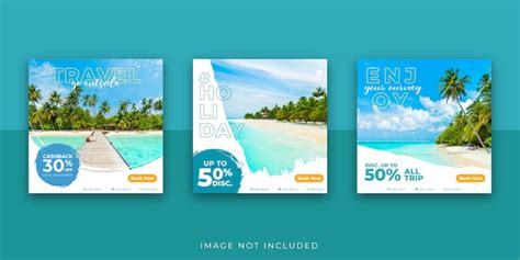 Premium Vector Travelling Social Media Post Template