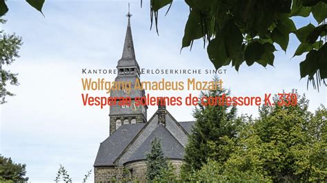 W A Mozart Vesperae Solennes De Confessore In C K 339