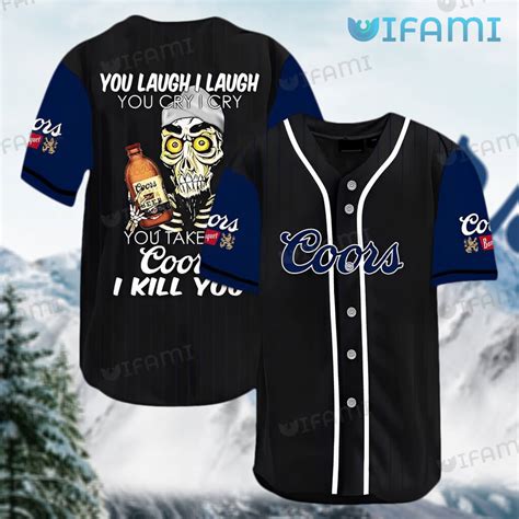 Coors Banquet Baseball Jersey Achmed Skull Beer Lovers T