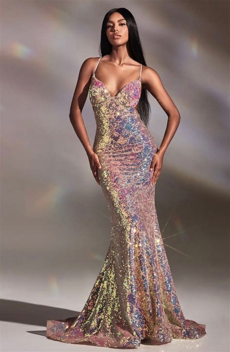 Fitted Iridescent Sequin Maxi Gown Shop Ddmine