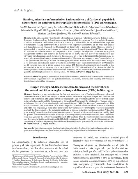 Pdf Hambre Miseria Y Enfermedad En Latinoam Rica Y El Caribe El