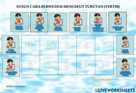 Lembaran Kerja Wuduk Worksheet Worksheets Tahun School Subjects