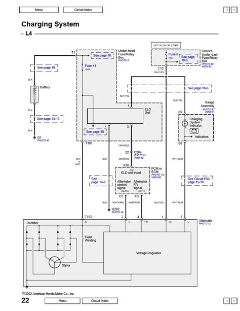 Honda Accord Charging System Diagram