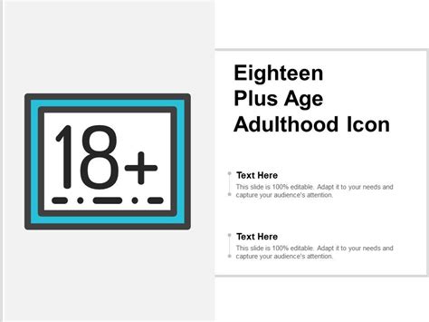 Eighteen Plus Age Adulthood Icon Ppt PowerPoint Presentation Layouts ... 