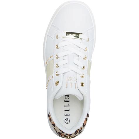 Buy Elle Sport Womens Gold Panel Trainers Whitegoldleopard