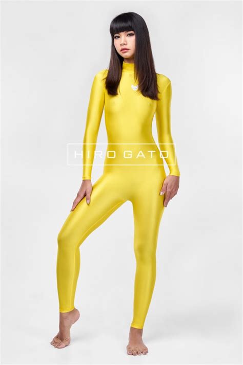 Shiny Spandex Lycra Zentcai Catsuit Ganzanzug Gold Hiro Gato