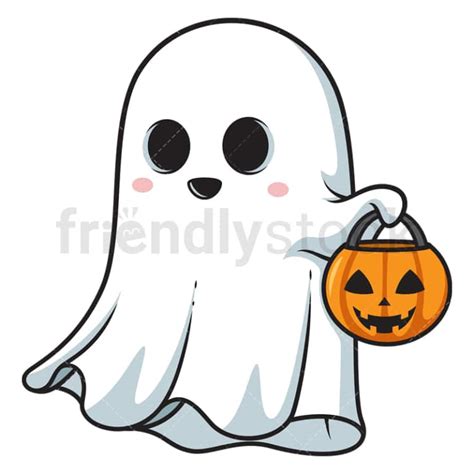 Cute Sheet Ghost Clipart Vector Collection FriendlyStock