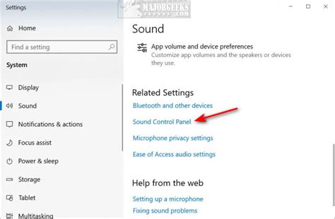 ways  open sound settings   control panel  windows