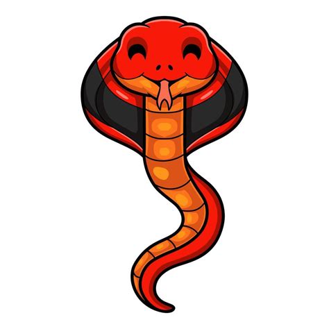 Cute red spitting cobra cartoon 17030689 Vector Art at Vecteezy