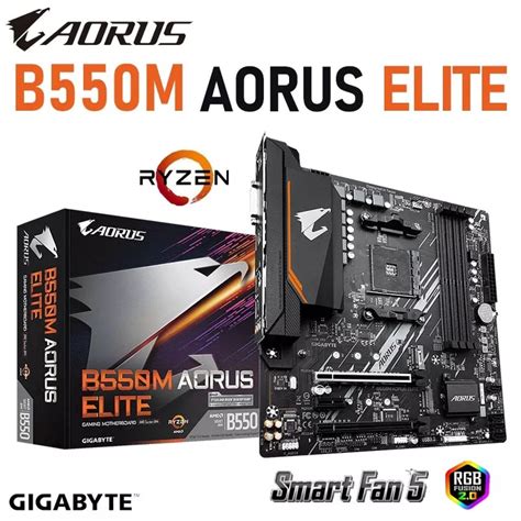 Placa Mãe Gigabyte 550m Aorus Elite, Socket Am4, Ddr4, 128gb, Micro Atx ...