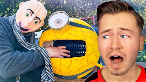 Gru Vs Mega Minion Schredder In Real Life Youtube