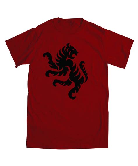 TIGER front Only Logo Ruby Red T-shirt - Etsy