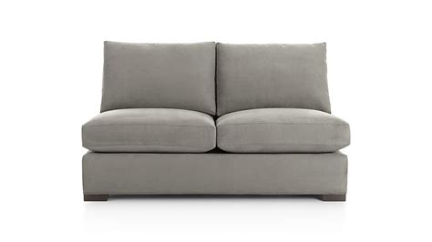 Axis II Armless Full Sleeper Sofa - Nickel | Crate and Barrel