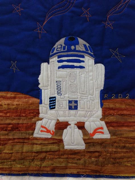 R2d2 Reimagined In Fabric For Grandsons Star Wars Quilt Star Wars