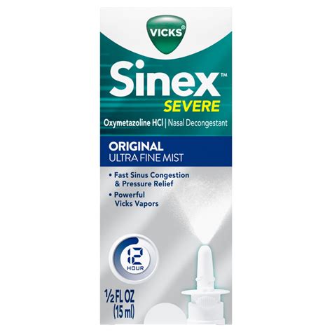 Save On Vicks Sinex Severe Nasal Decongestant Original Ultra Fine Mist 12h Relief Order Online