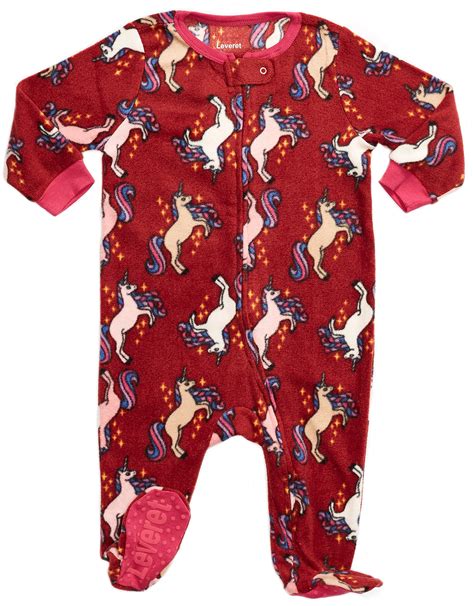 Leveret - Leveret Fleece Baby Girls Footed Pajamas Sleeper Kids ...