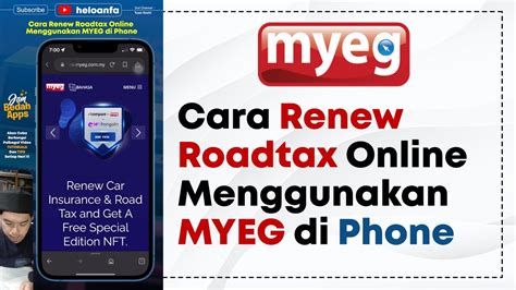 Cara Renew Roadtax Online Myeg Di Phone Youtube