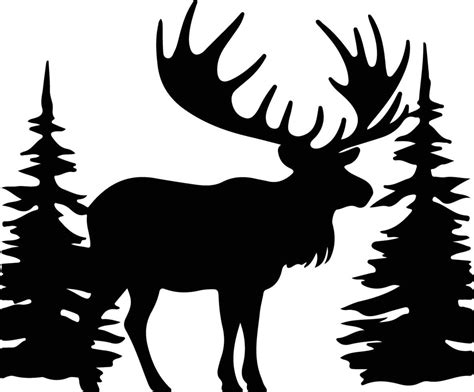 Woodland Caribou Black Silhouette 38103663 Vector Art At Vecteezy